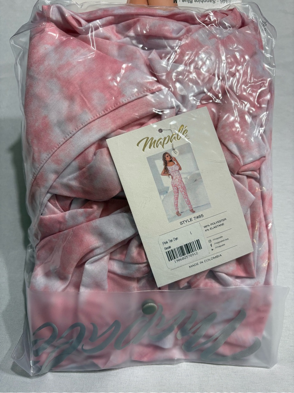 Mapale Pink Tie-Dye Women's Pajama Set